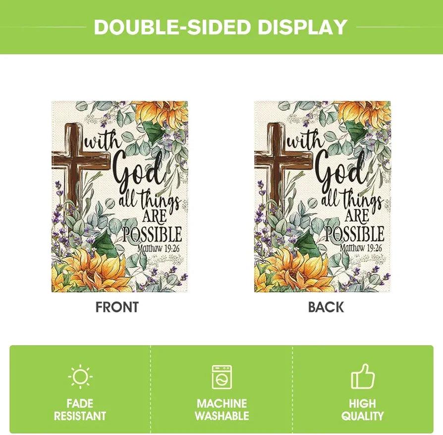 Sunflower Spring Summer Garden Flag 12x18 Inch