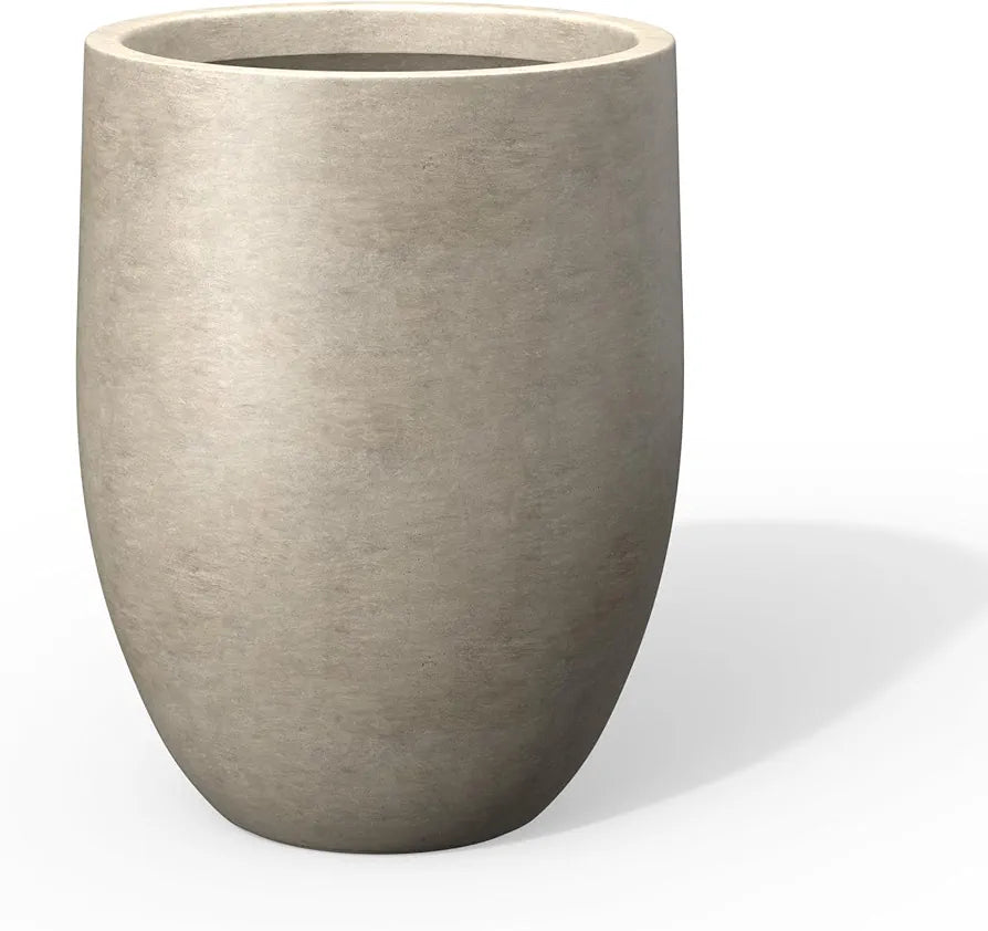 Kante 21.7-Inch Weathered Concrete Tall Planter