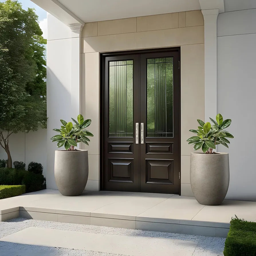 Kante 21.7-Inch Weathered Concrete Tall Planter